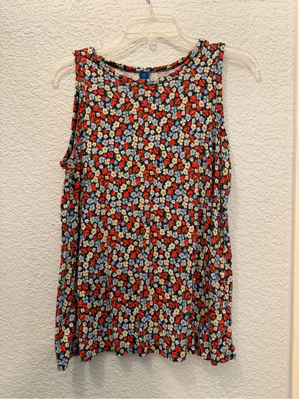 Old Navy Floral Sleeveless Tank Top - Red, Blue, Cream